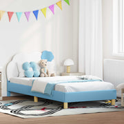 Krevet za djecu s uzglavljem s uzglavljem Plava 90 x 190 cm PU
