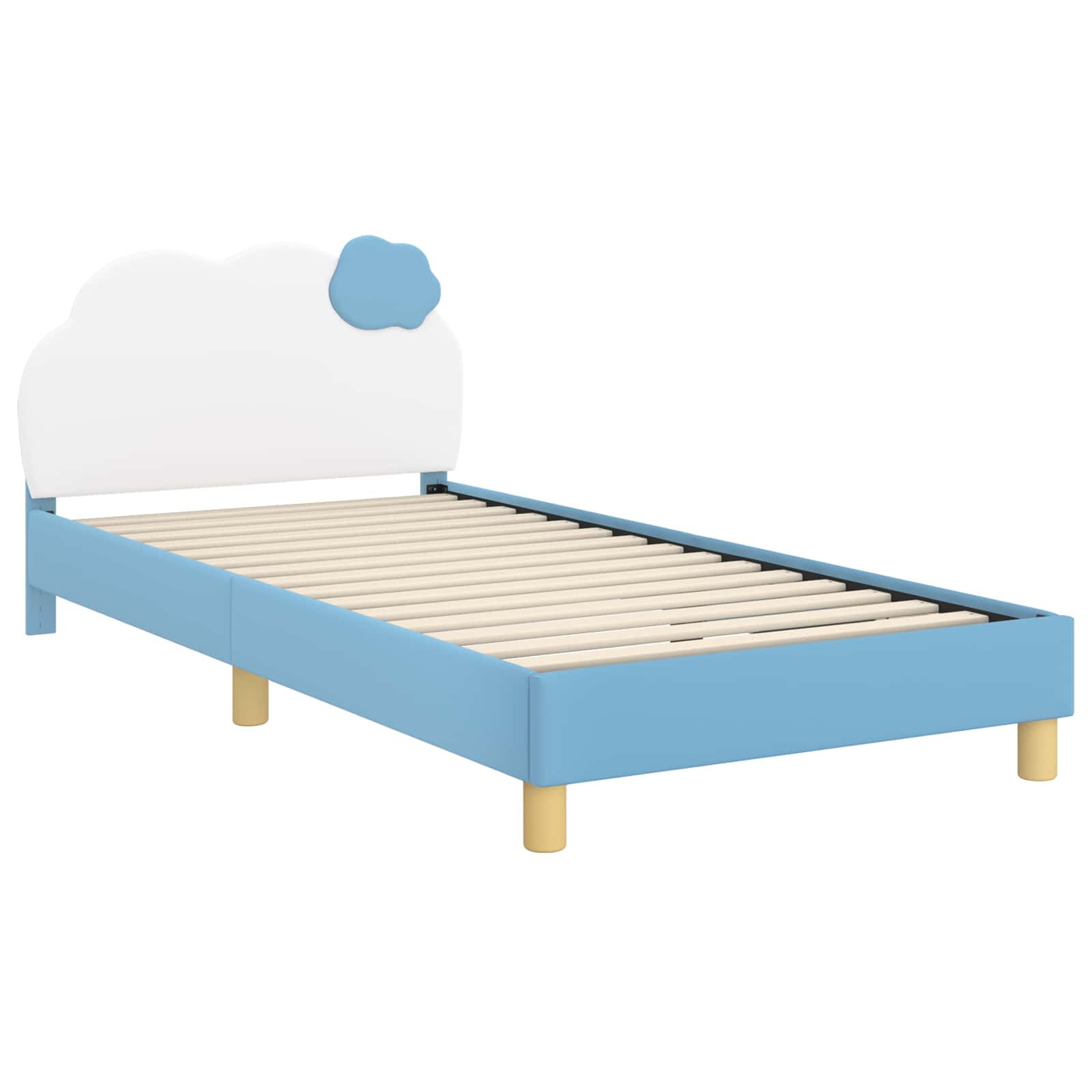 Krevet za djecu s uzglavljem s uzglavljem Plava 90 x 200 cm PU