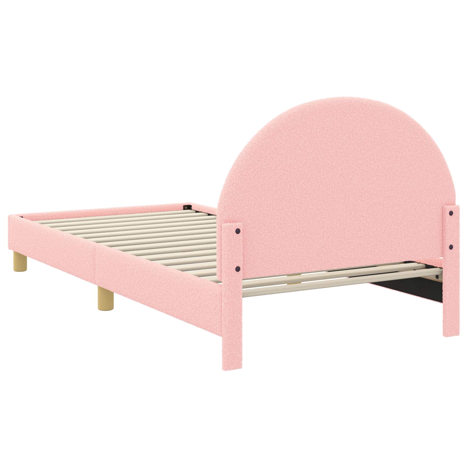 Krevet za djecu s uzglavljem Ružičasta 80 x 200 cm Vuna