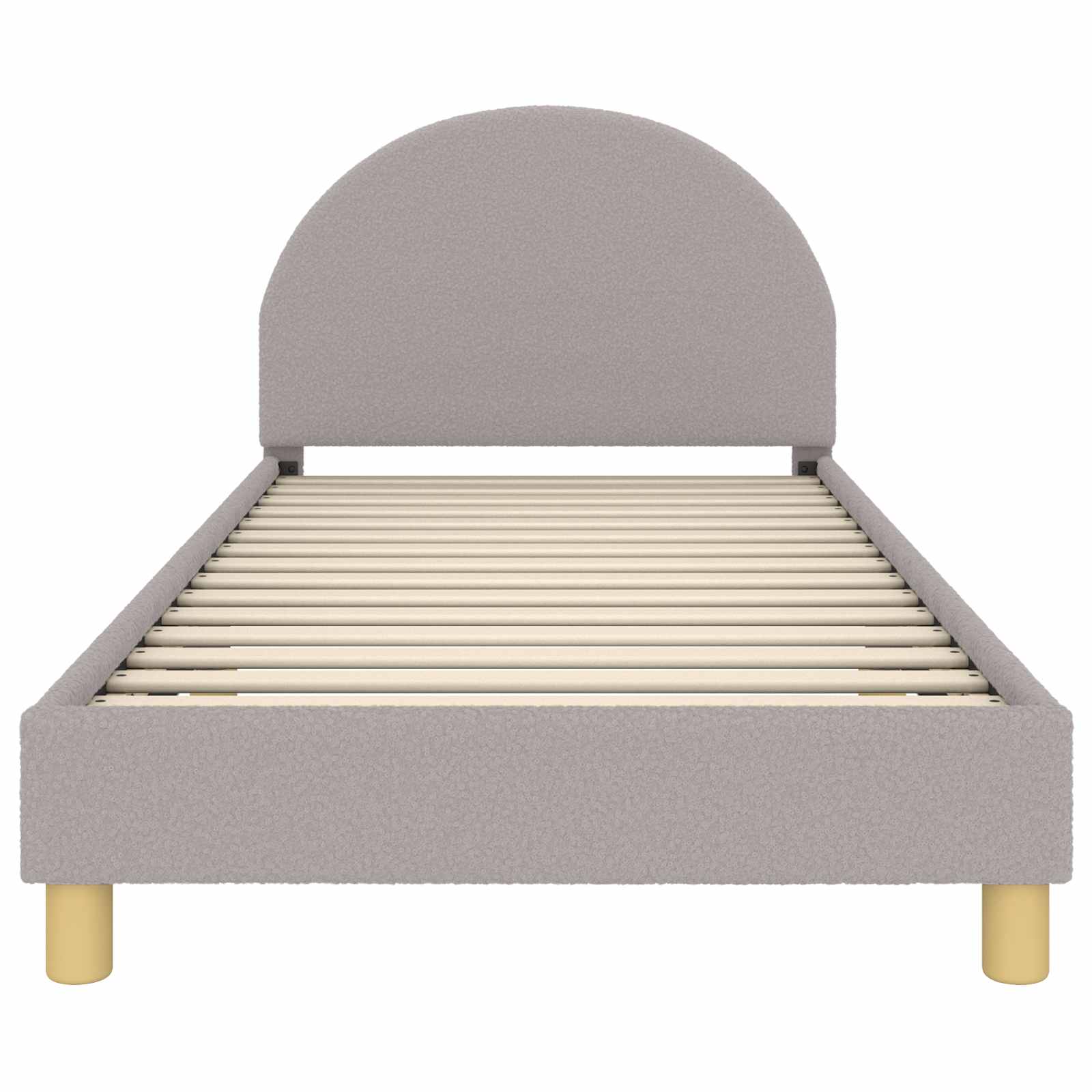 Krevet za djecu s uzglavljem Svijetlo siva 80 x 200 cm Vuna