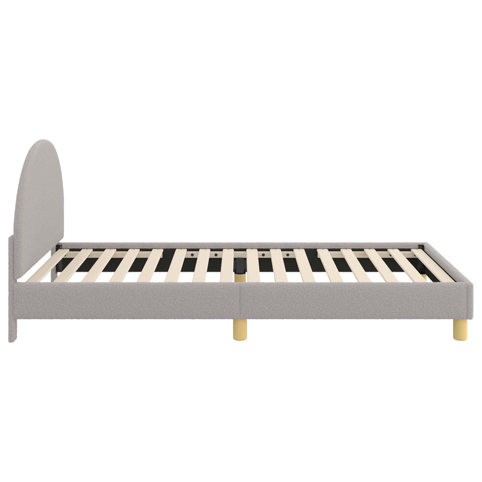 Krevet za djecu s uzglavljem Svijetlo siva 80 x 200 cm Vuna