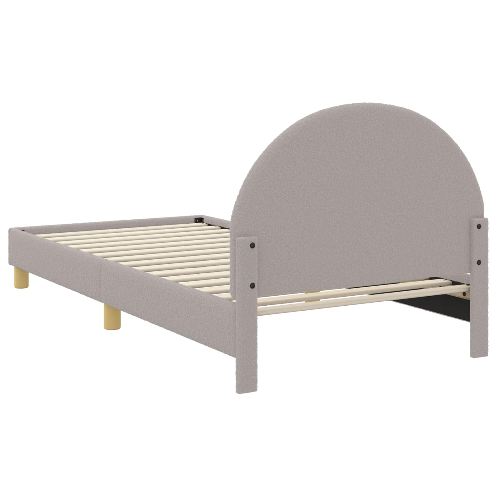 Krevet za djecu s uzglavljem Svijetlo siva 90 x 190 cm Vuna