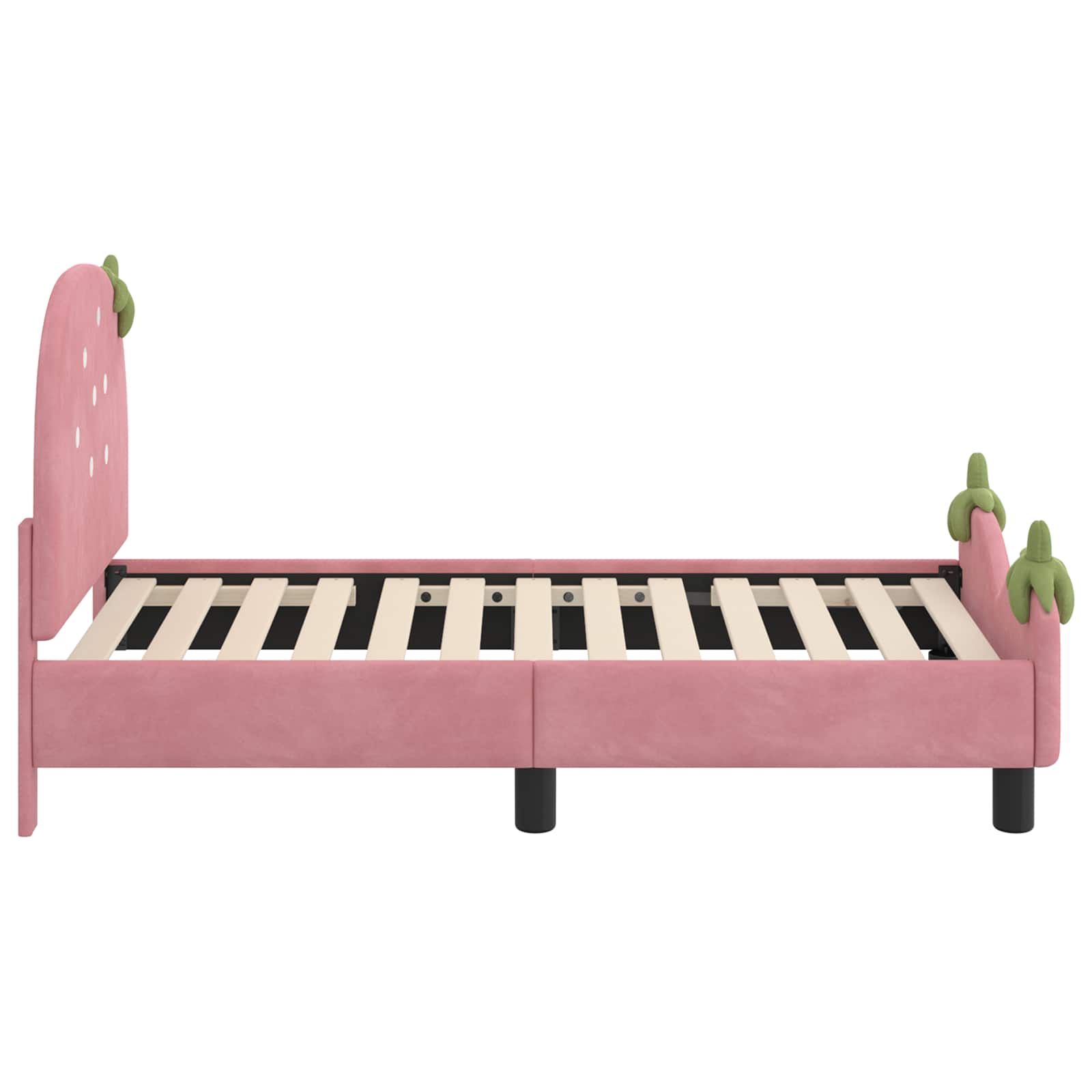 Okvir kreveta za malu djecu s naslonom Ružičasta 70 x 140 cm