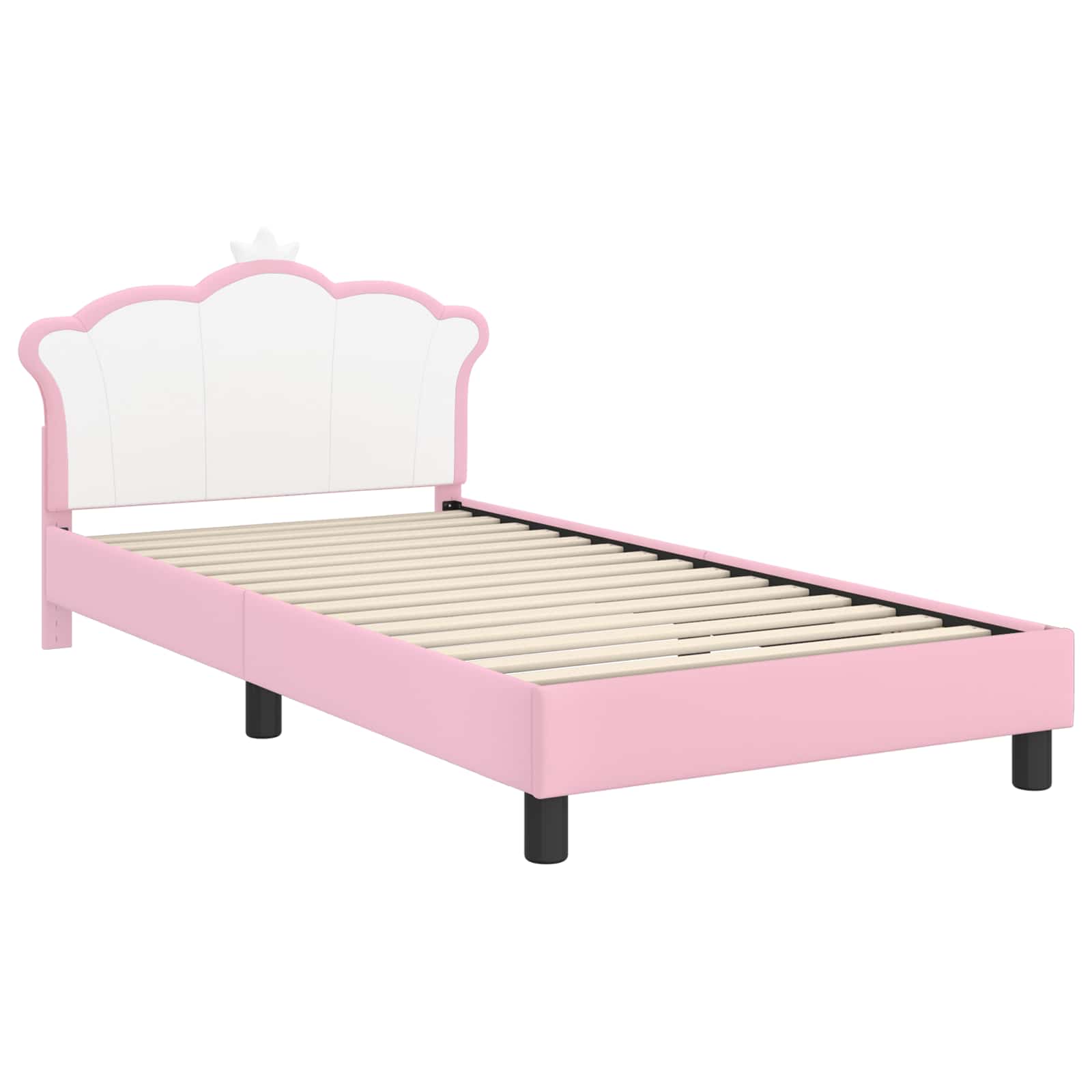 Krevet za djecu s uzglavljem Ružičasta 90 x 190 cm PU