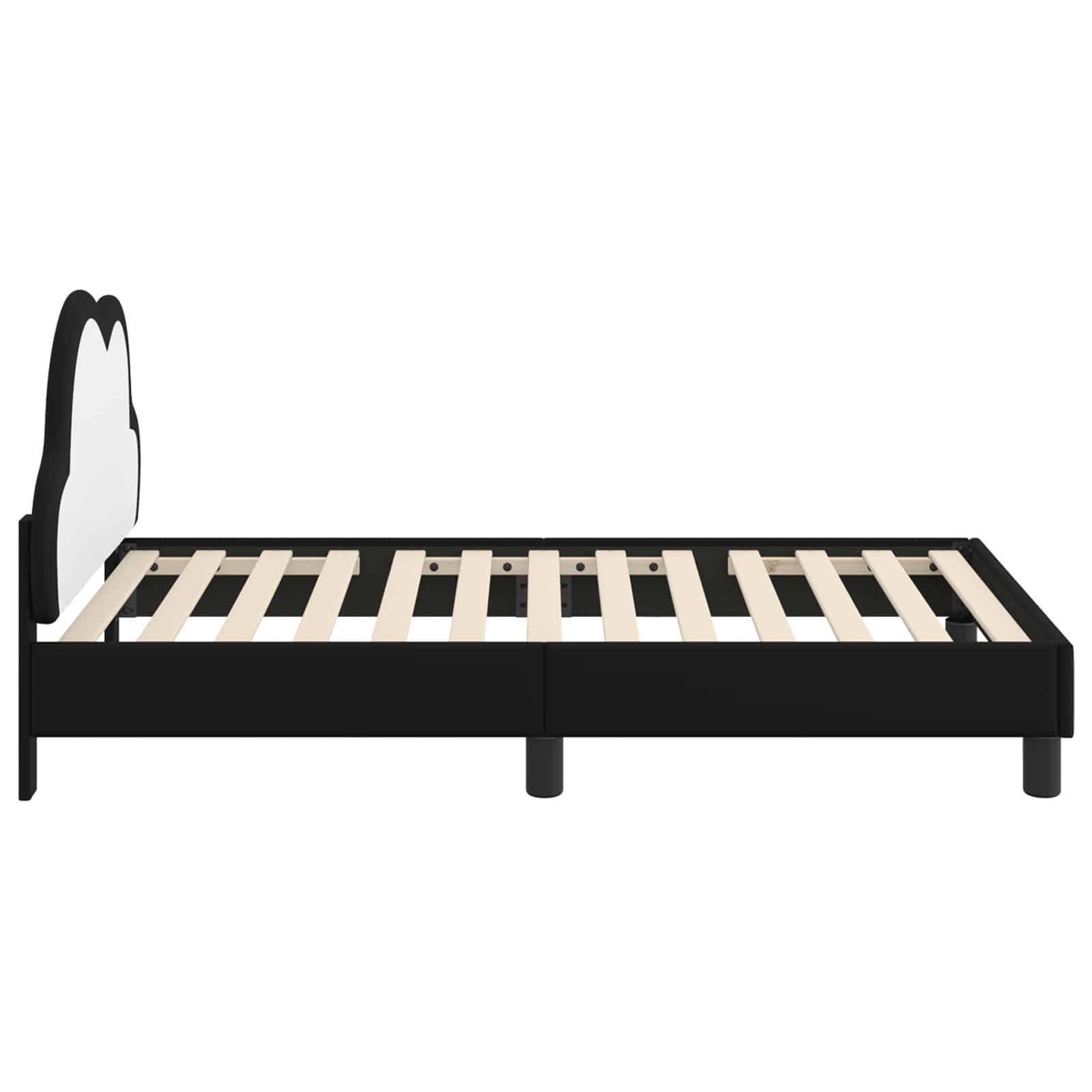 Krevetna konstrukcija s uzglavljem Crna 80 x 160 cm PU