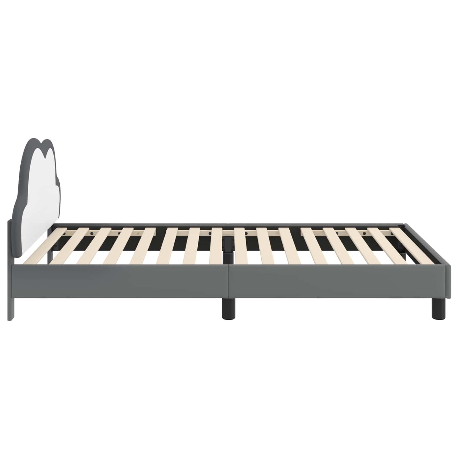 Krevetna konstrukcija s uzglavljem Svijetlo siva 80 x 200 cm PU