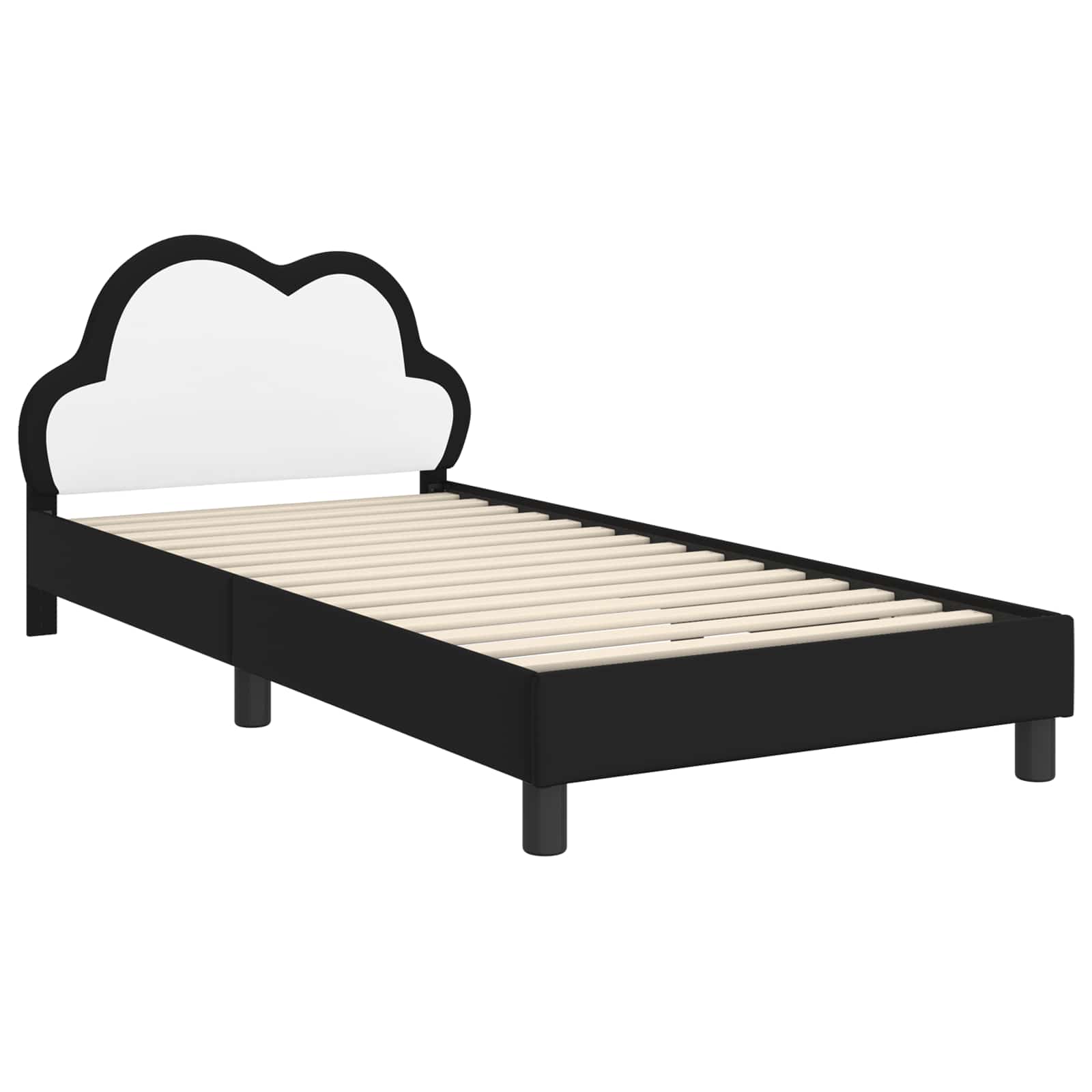Krevetna konstrukcija s uzglavljem Crna 80 x 200 cm PU