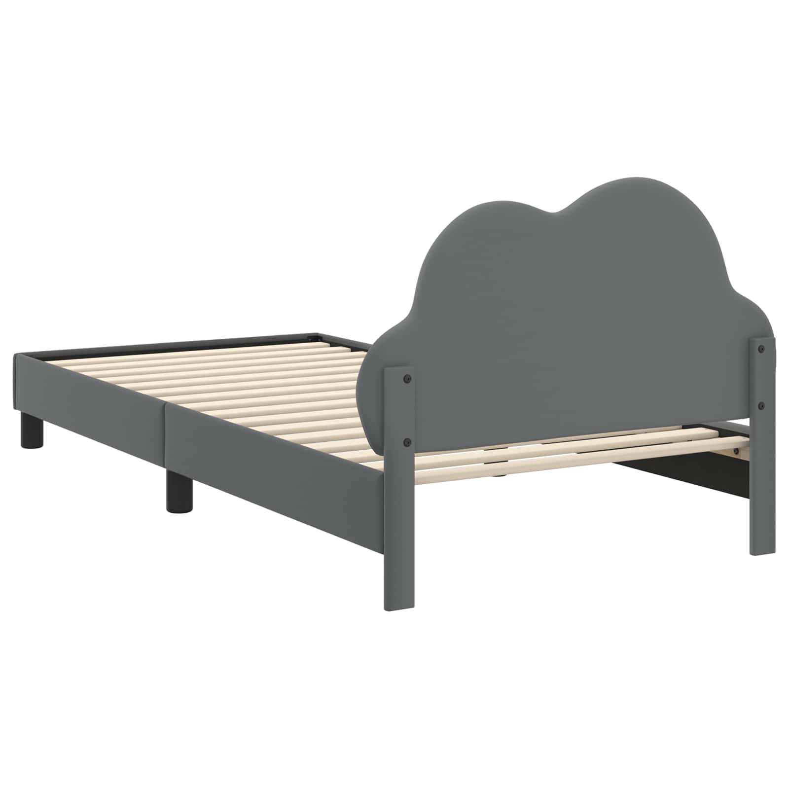 Krevetna konstrukcija s uzglavljem Svijetlo siva 90 x 200 cm PU