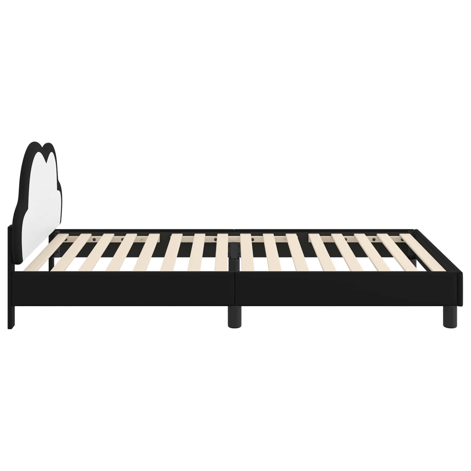Krevetna konstrukcija s uzglavljem Crna 90 x 200 cm PU