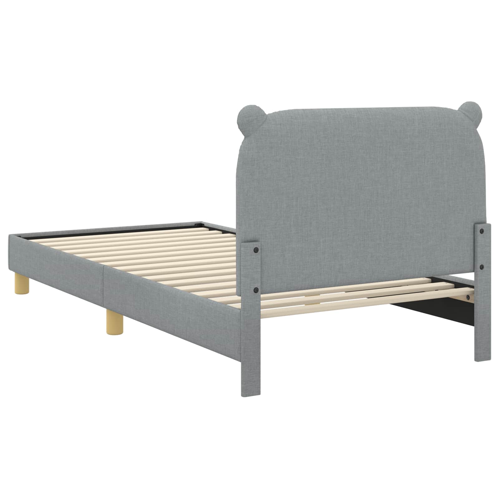 Krevet za djecu s uzglavljem Svjetlosiva 90 x 200 cm Tkanina