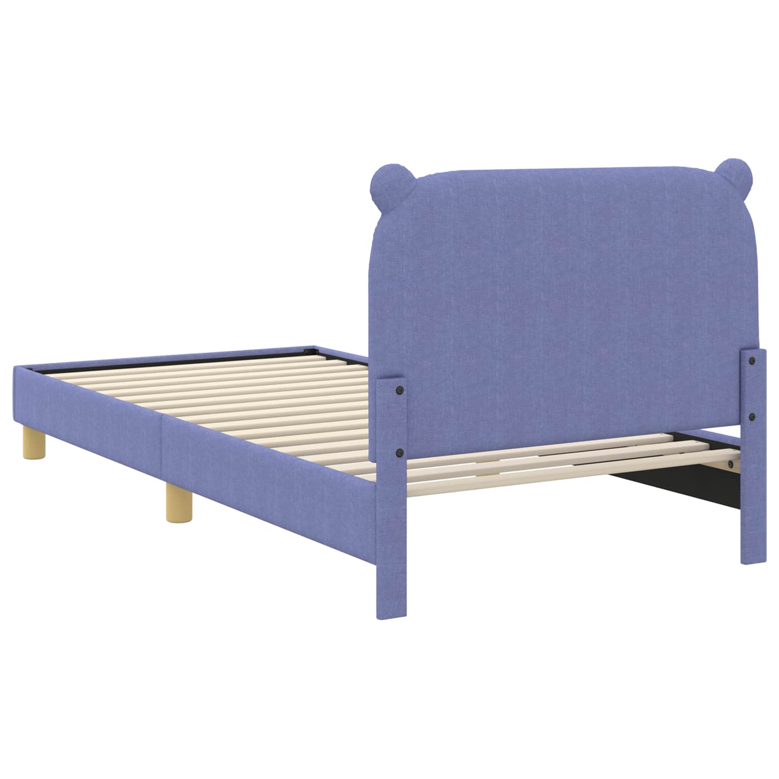 Krevet za djecu s uzglavljem Traper plava 90 x 200 cm tkanina