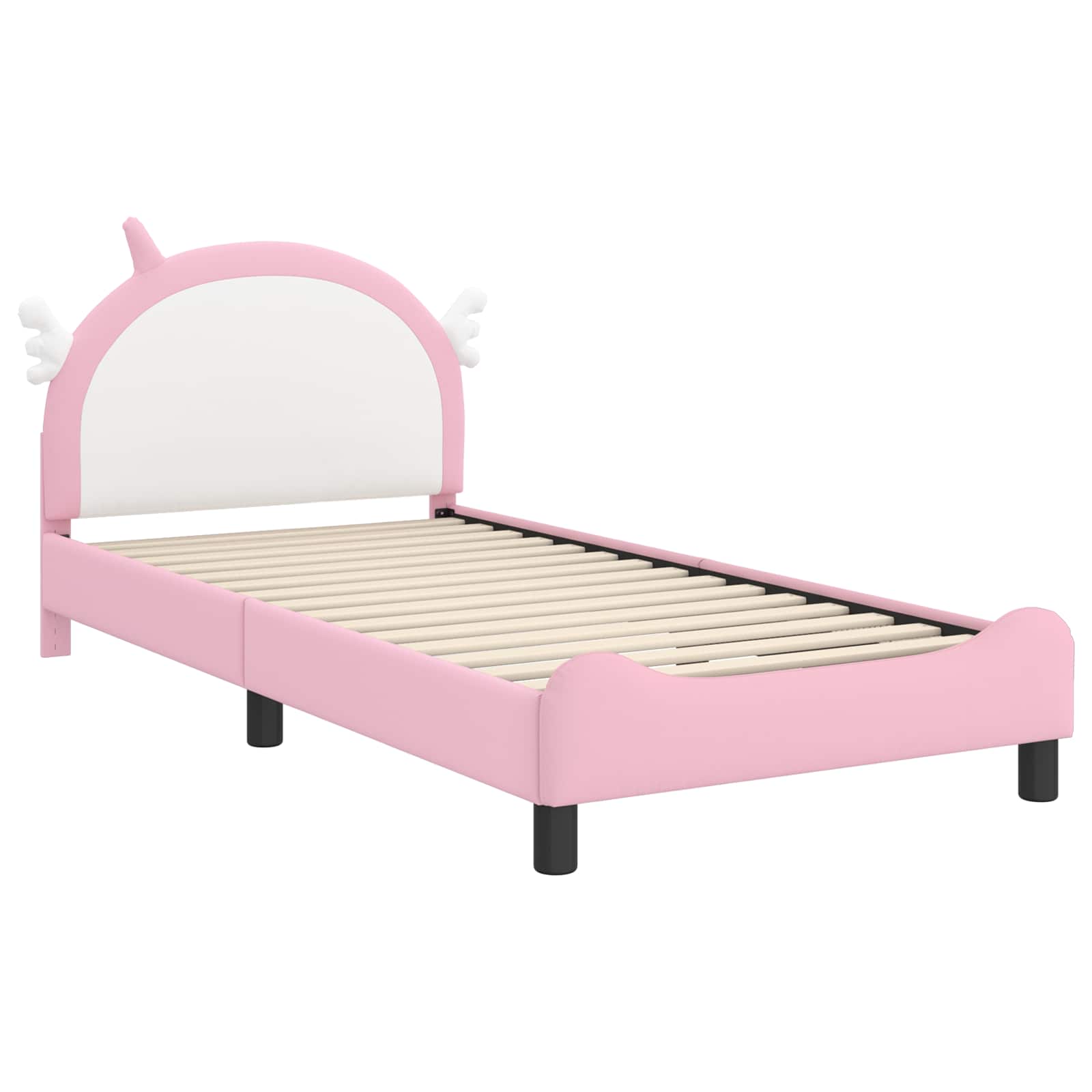 Krevet za djecu s uzglavljem Ružičasta 80 x 200 cm PU