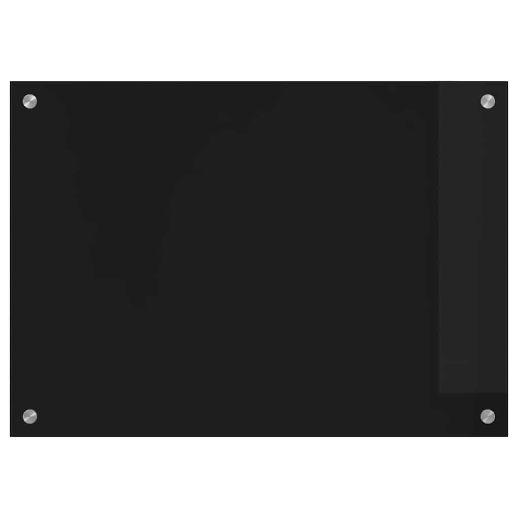 Kuhinjski zid Crna 70 x 50 cm Staklo otporno na udarce