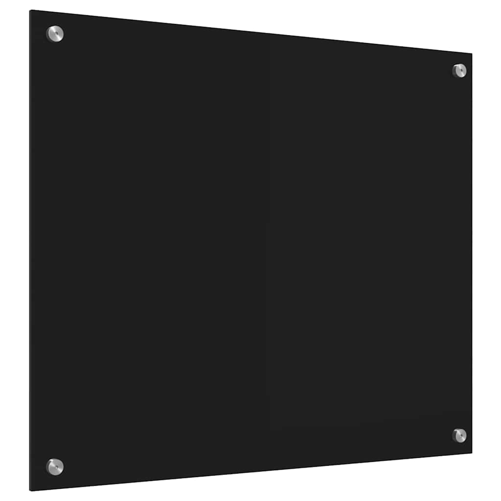 Kuhinjski zid Crna 70 x 60 cm Staklo otporno na udarce