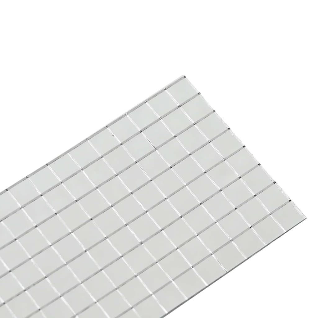 Mozaična ogledalo pločica 3 pcs Srebrno 100 x 4 cm Stakl