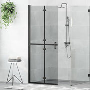 Walk-In zid za tuširanje Crna 80 x 6,5 x 190 cm