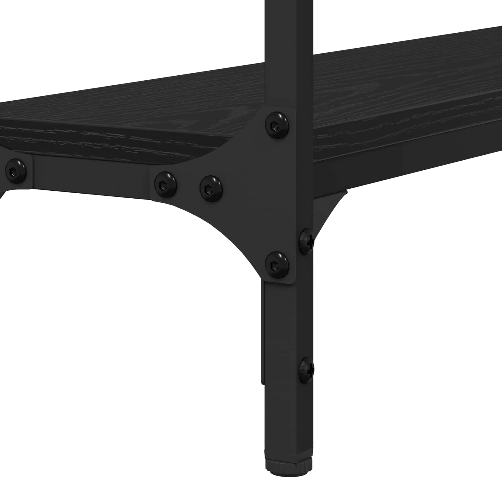Konzolna stolica s policom Crni hrast 100 x 22,5 x 75 cm