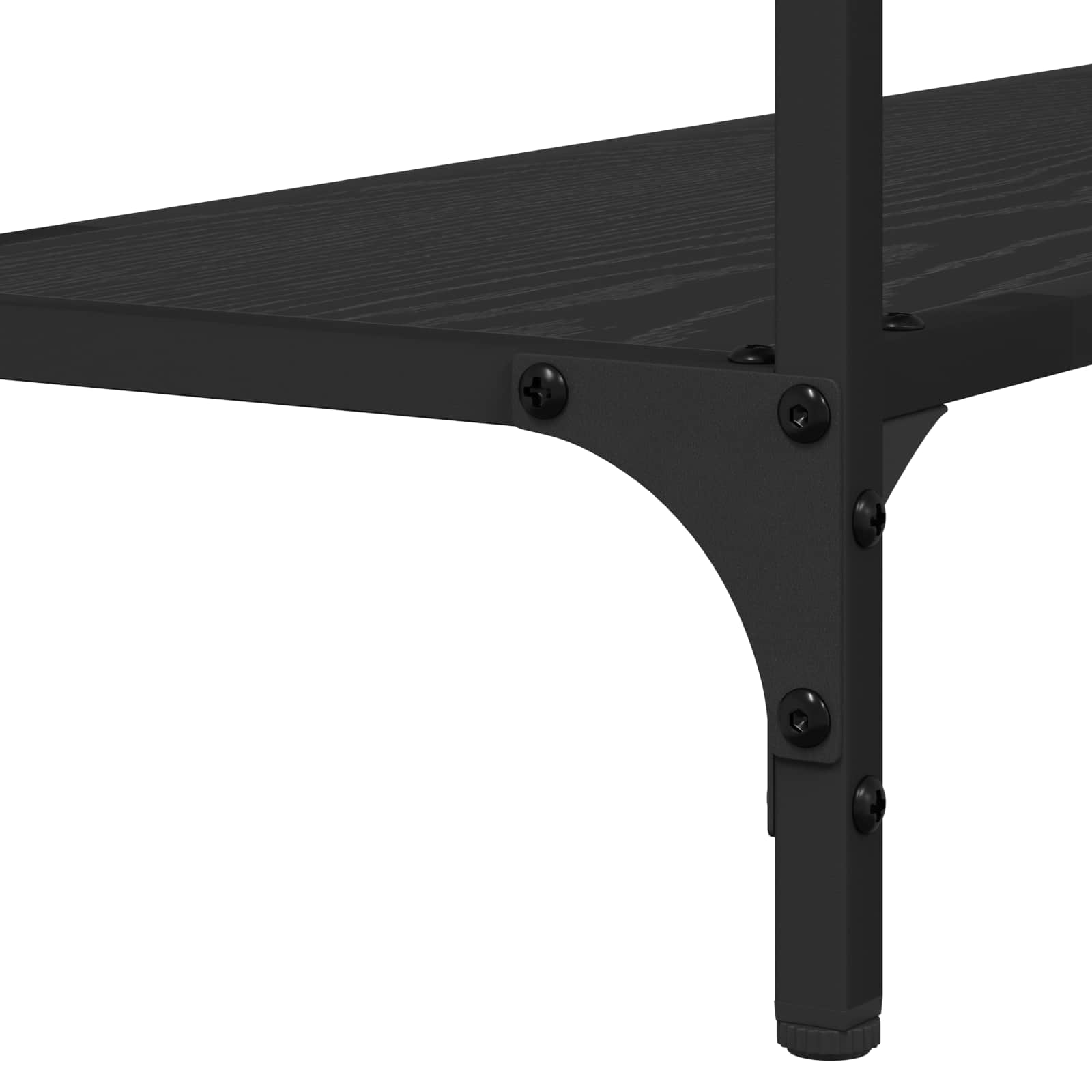 Konzolna stolica s policom Crni hrast 101 x 30.5 x 75 cm