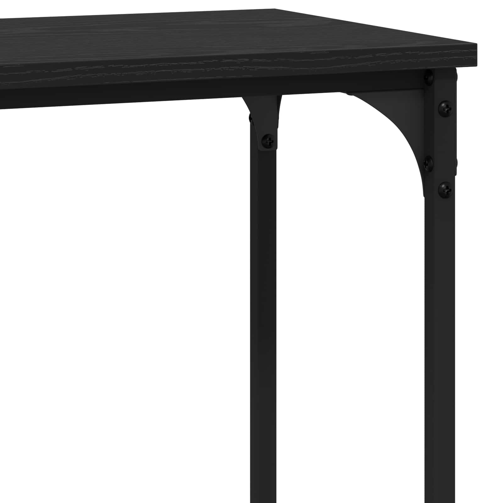 Konzolna stolica s policom Crni hrast 101 x 30.5 x 75 cm