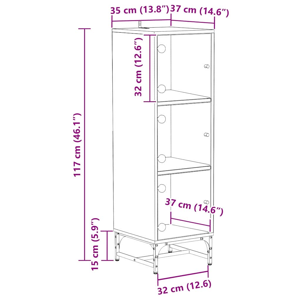 Kreveta Crni hrast 35 x 37 x 117 cm