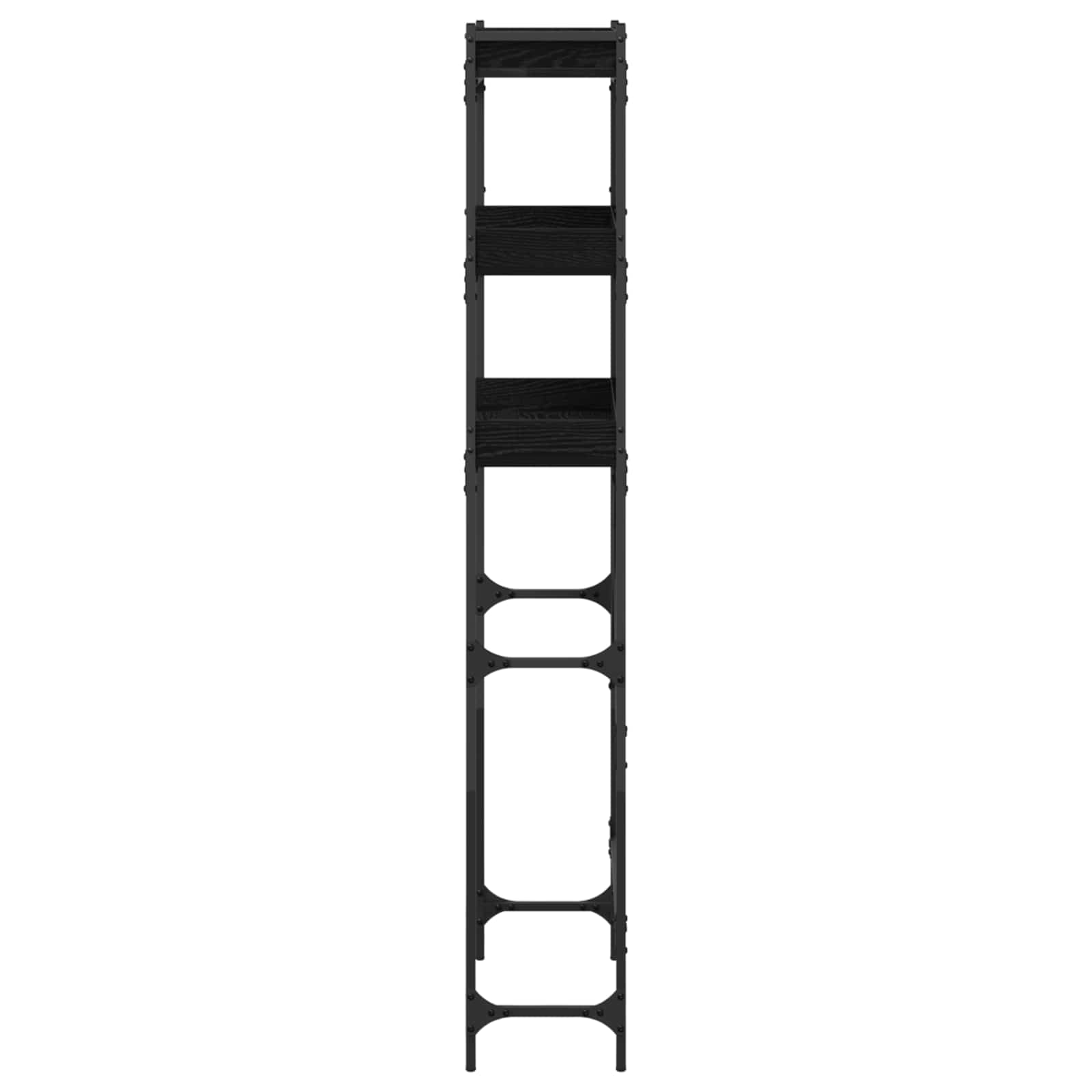 Polica za perilicu rublja s policom Crni 0ak 67 x 25 x 163 cm