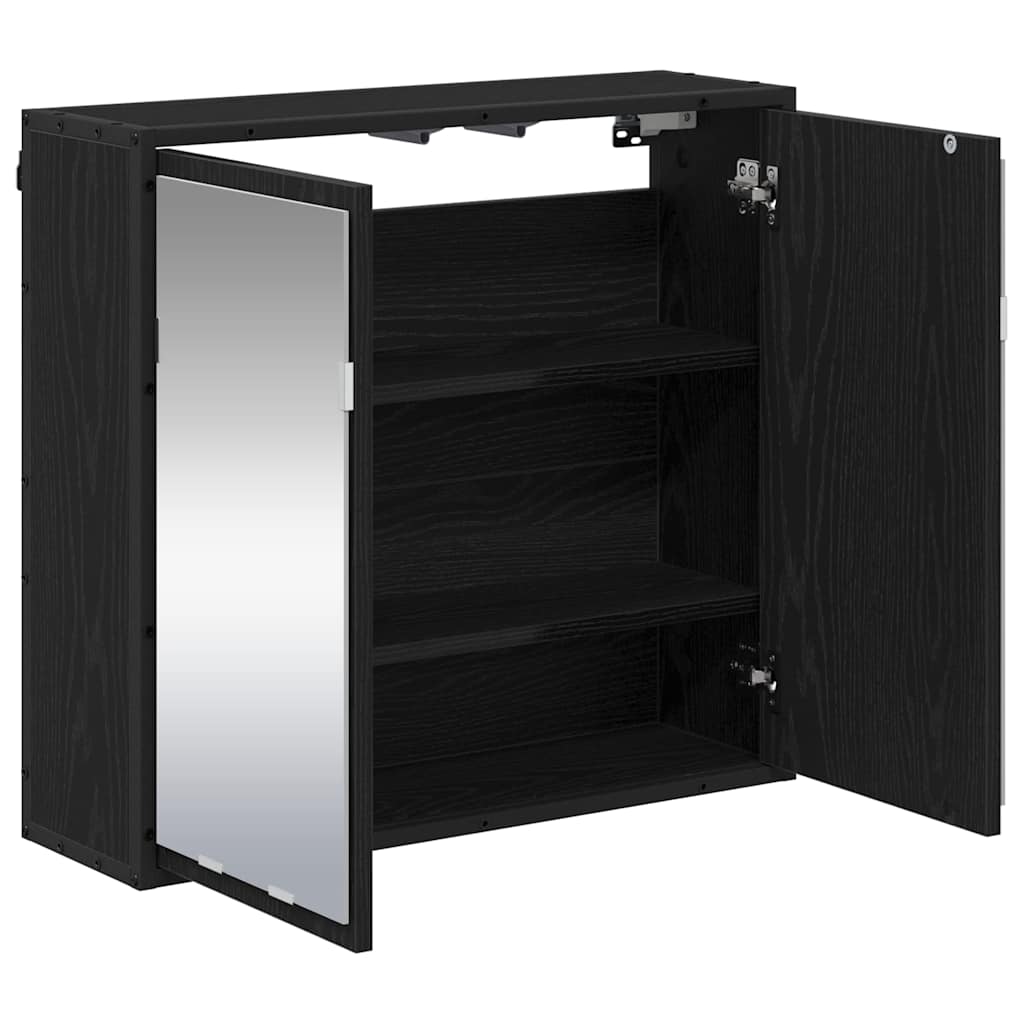 Polica na zidu s policom Zidne Crni hrast 65 x 20 x 60 cm