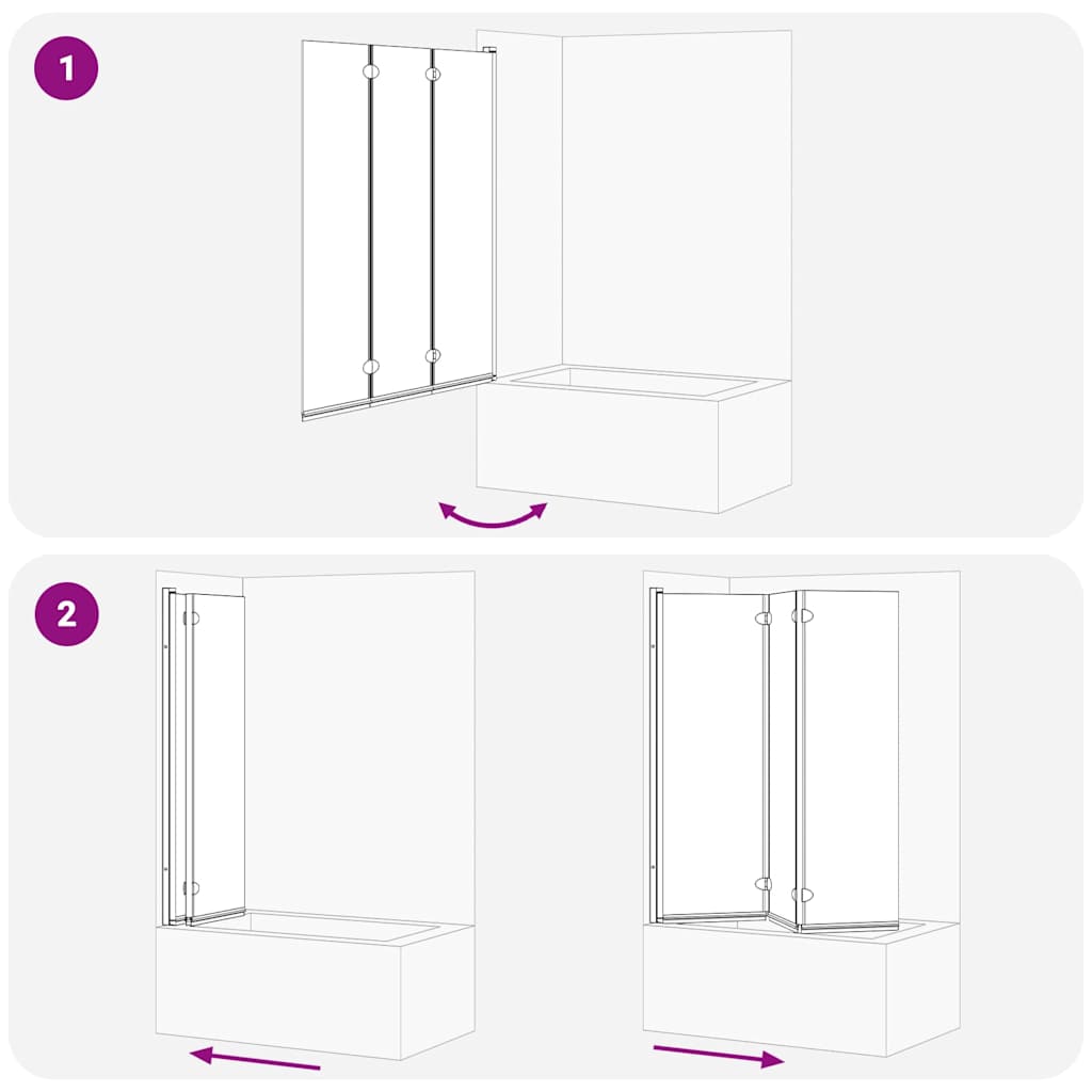 Ograda za tuš Crna 130 x 138 cm ESG staklo i aluminij