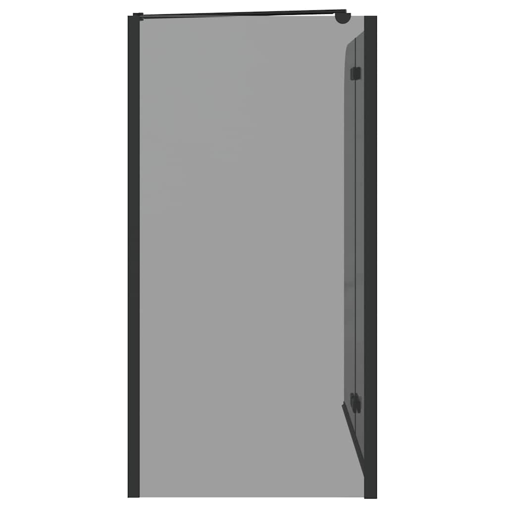 Ograda za tuš Crna 120 x 68 x 130 cm ESG staklo i aluminij