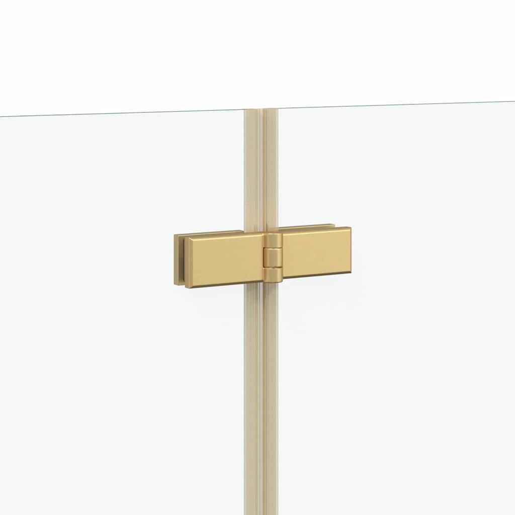 Ograda za tuš Zlatno 120 x 140 cm ESG staklo i aluminij