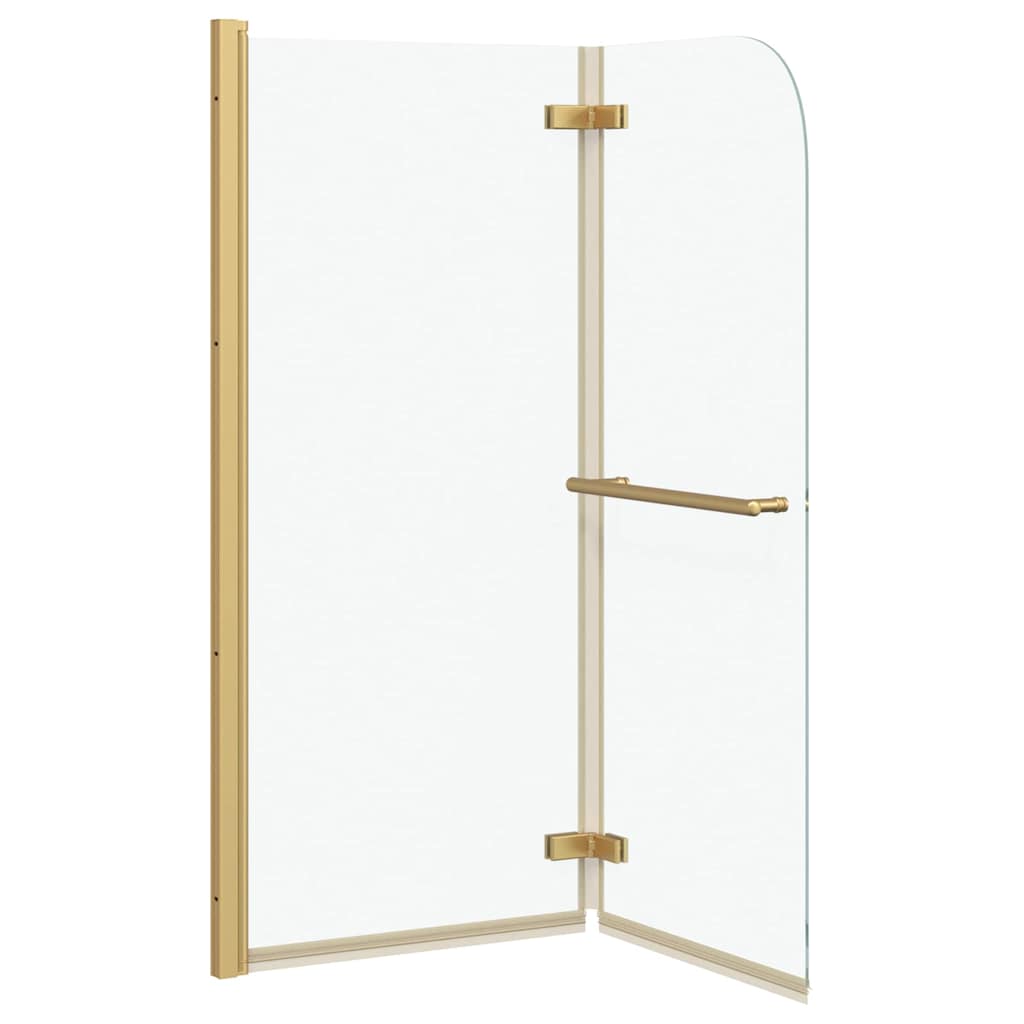 Ograda za tuš Zlatno 120 x 140 cm ESG staklo i aluminij