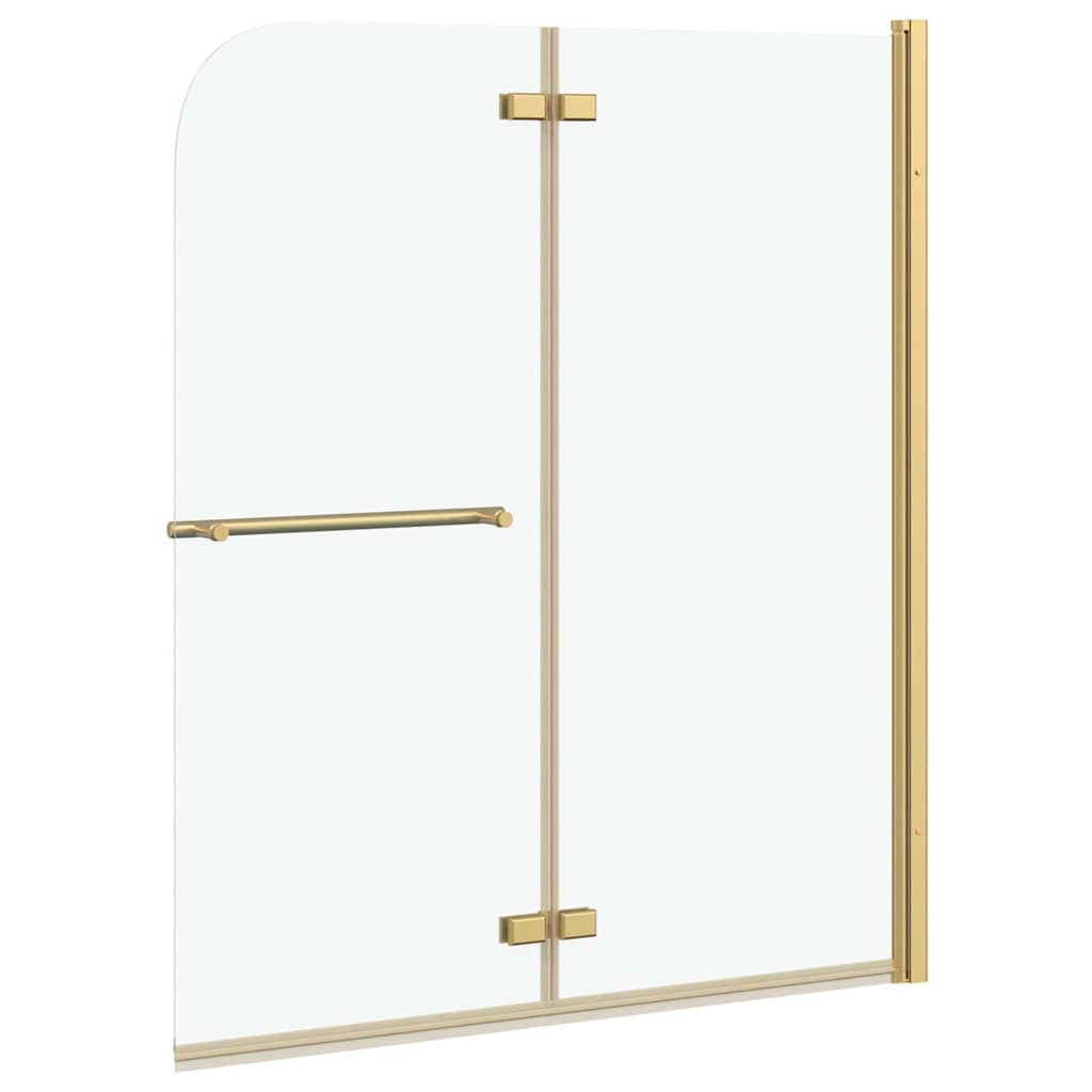 Ograda za tuš Zlatno 120 x 140 cm ESG staklo i aluminij