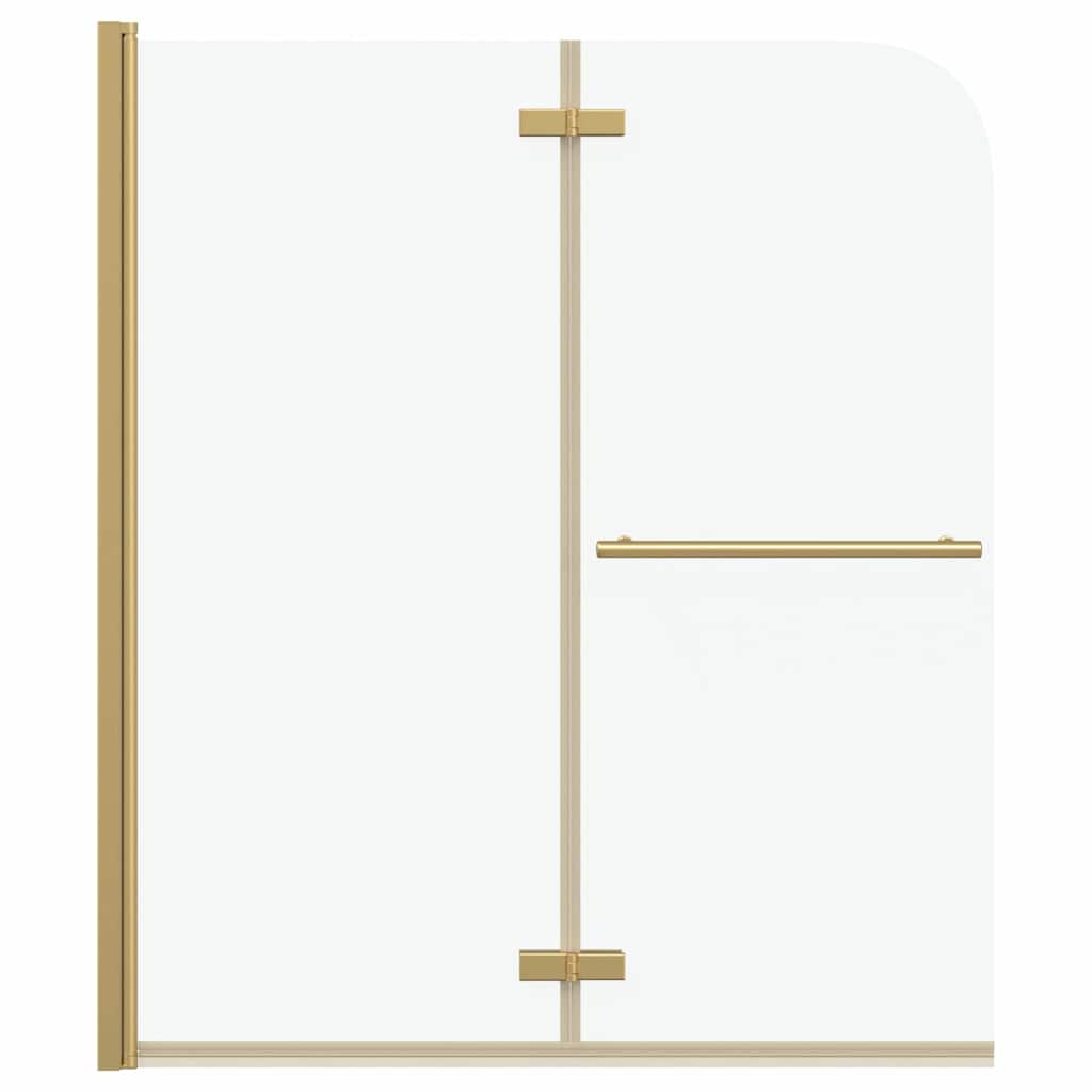 Ograda za tuš Zlatno 120 x 140 cm ESG staklo i aluminij