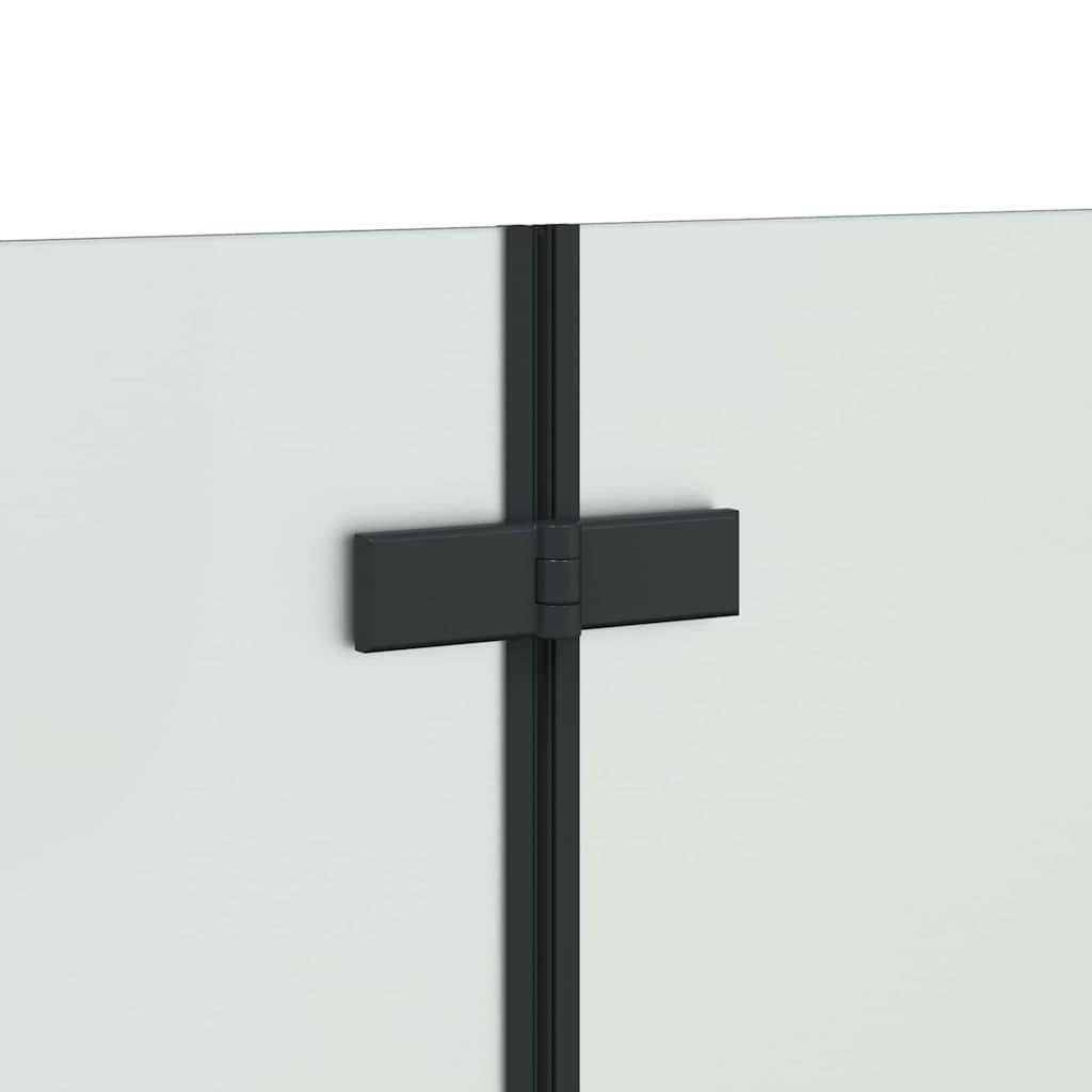 Ograda za tuš Crna 120 x 68 x 130 cm ESG staklo i aluminij