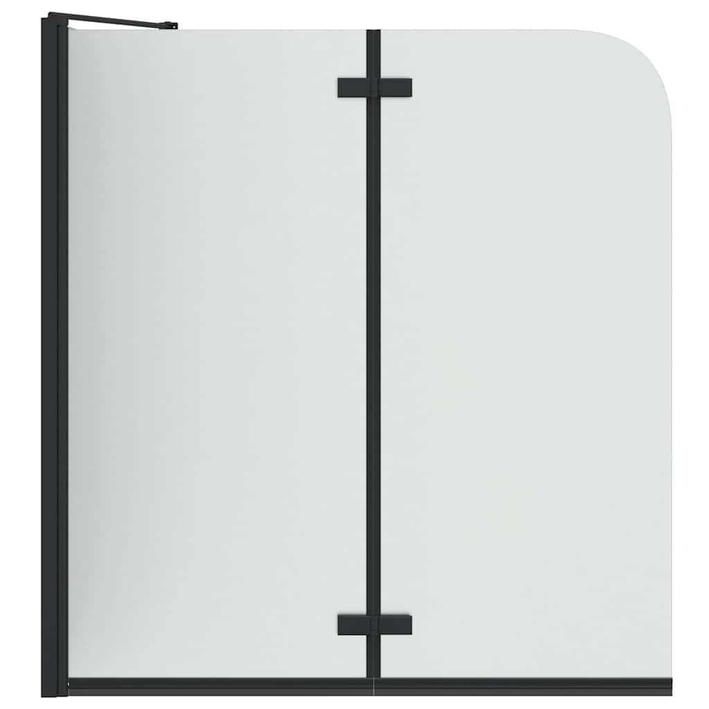 Ograda za tuš Crna 120 x 68 x 130 cm ESG staklo i aluminij