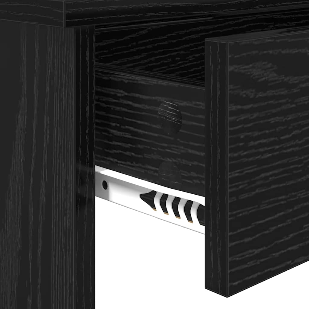 Toaletni stol s ogledalom s policom Crni hrast 96 x 39 x 142 cm
