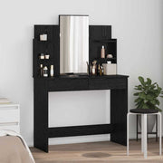 Toaletni stol s ogledalom s policom Crni hrast 96 x 39 x 142 cm