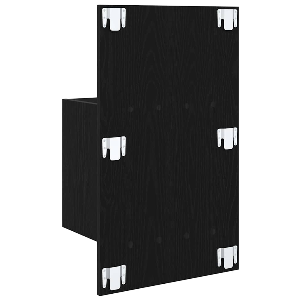 Wall-mounted noćni ormarić 2 pcs Crni hrast 48,5 x 32,5 x 80 cm