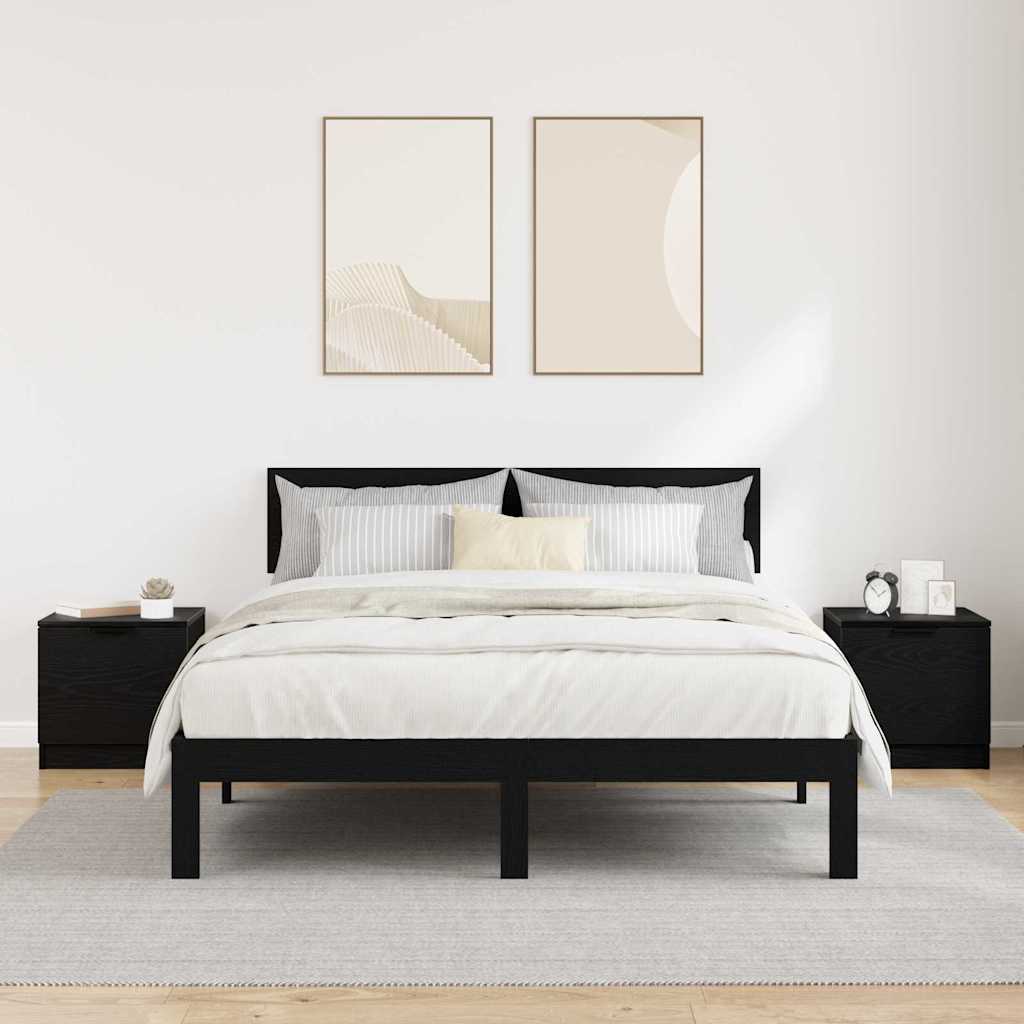 Ormarić za krevet s ladicama 2 pcs Crni hrast 40 x 39 x 40cm