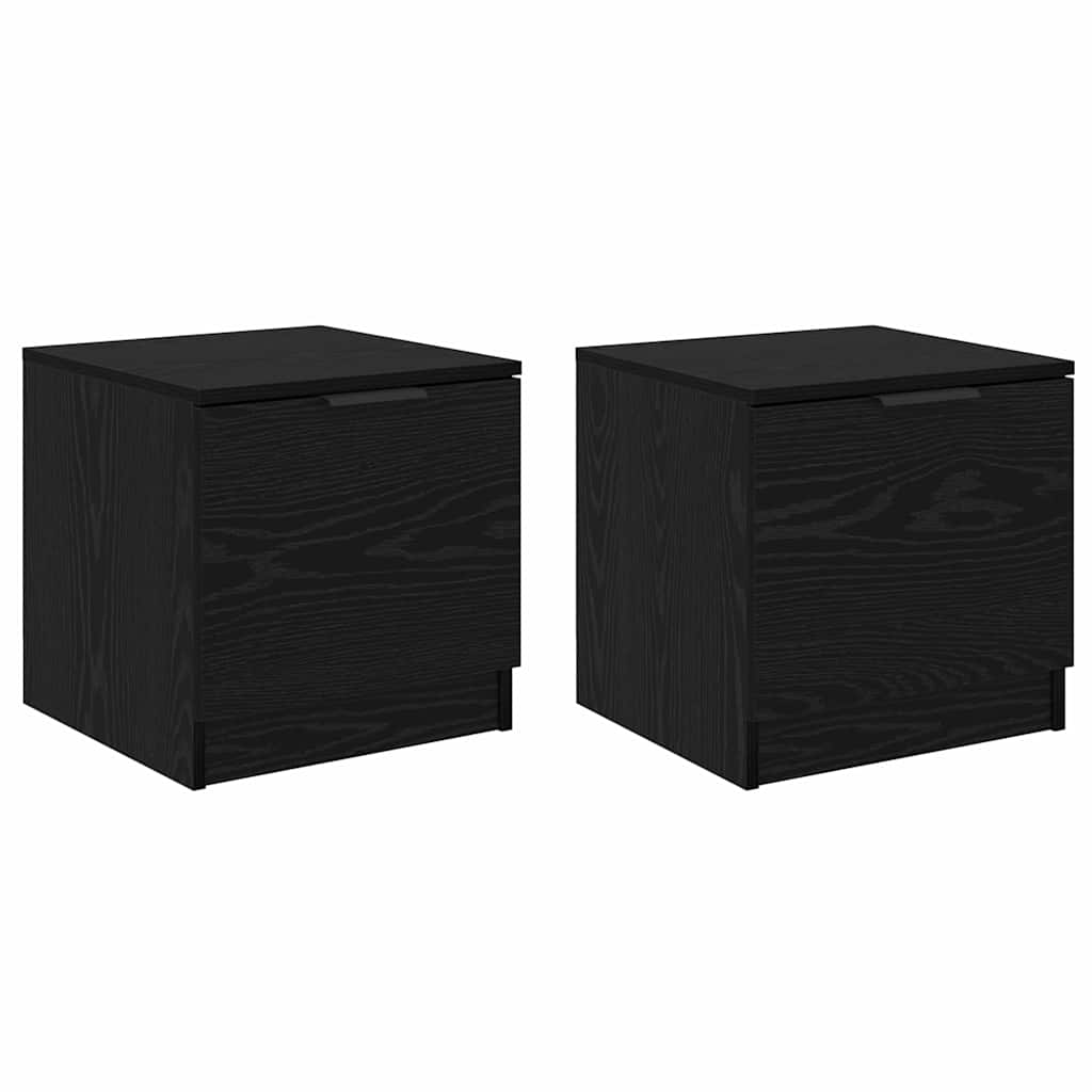 Ormarić za krevet s ladicama 2 pcs Crni hrast 40 x 39 x 40cm