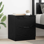 Noćni ormar 2 pcs Crni hrast 45 x 39 x 50cm Konstruirano drvo