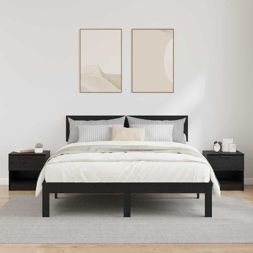 Ormarić za krevet s ladicama 2 pcs Crni hrast 40 x 39 x 40cm
