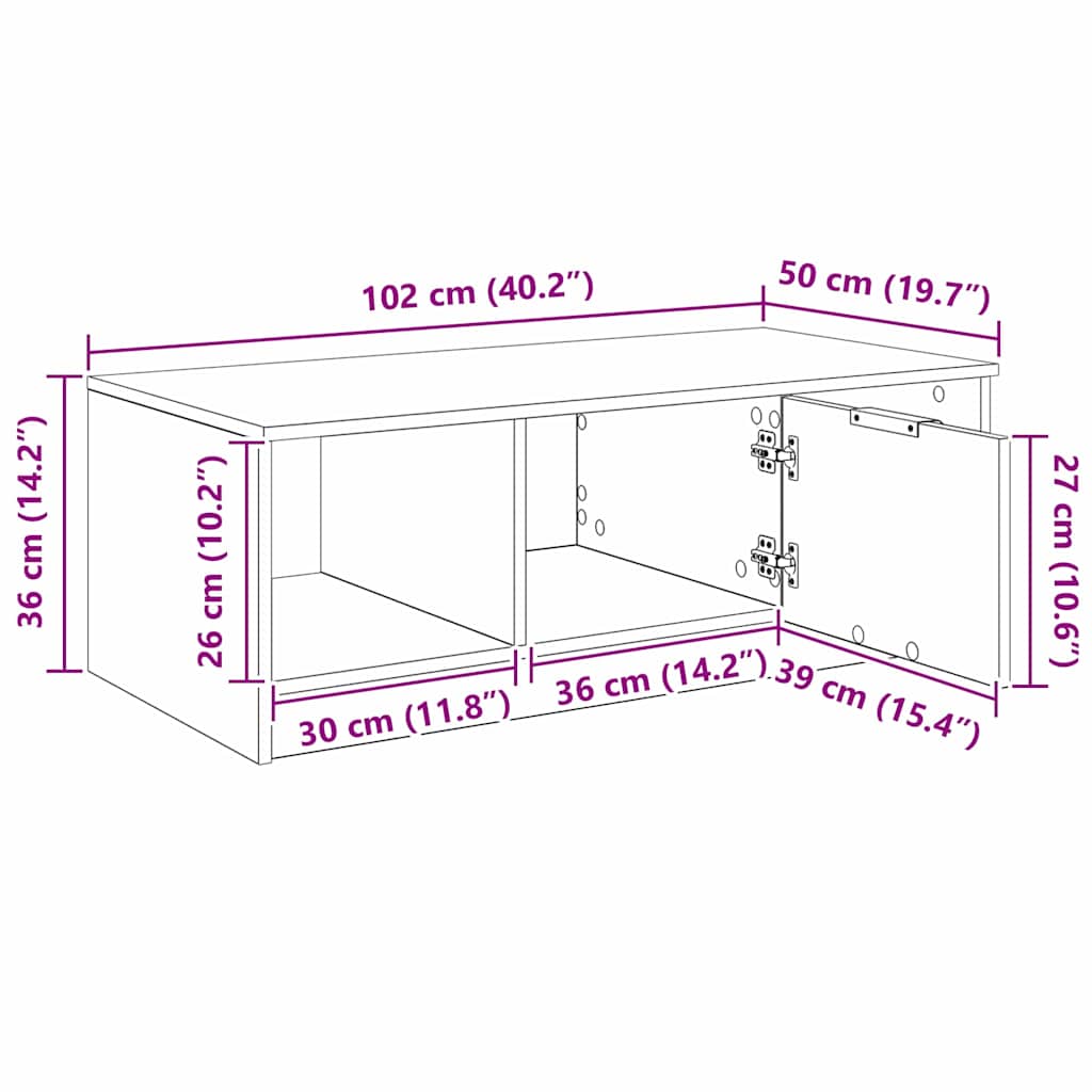 Kava Stol Staro drvo 102 x 50 x 36cm Konstruirano drvo