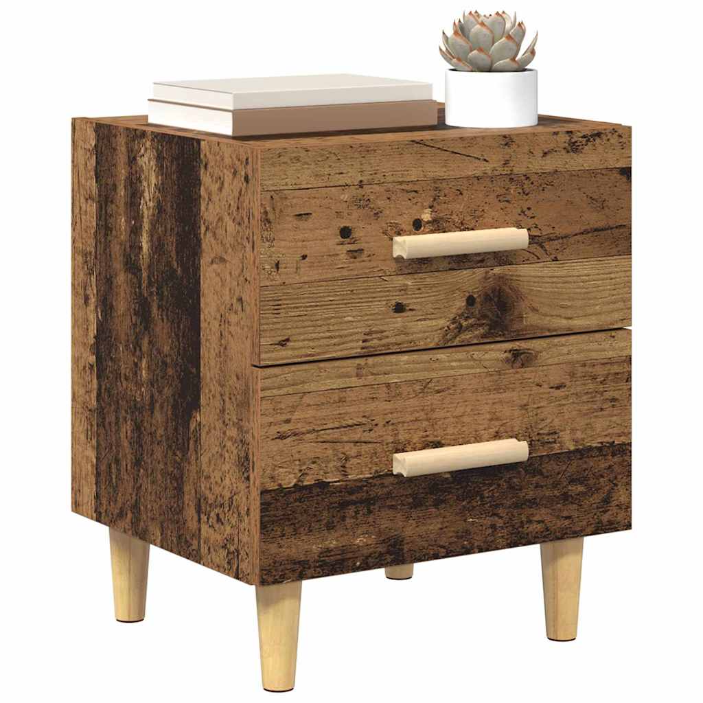 Ormarić za krevet s ladicama 2 pcs Staro drvo 40 x 35 x 47.5cm