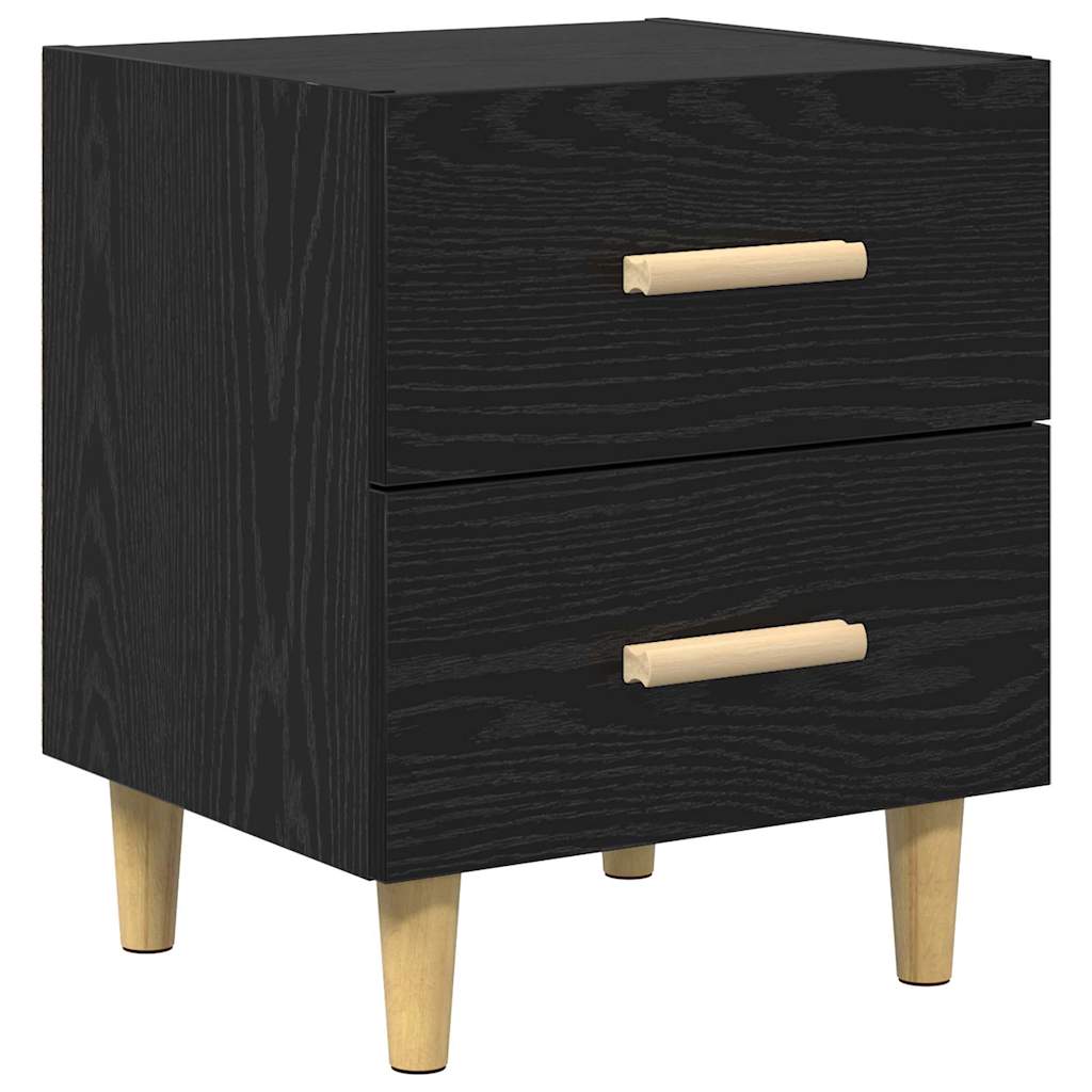 Ormarić za krevet s ladicama 2 pcs Crni hrast 40 x 35 x 47.5cm