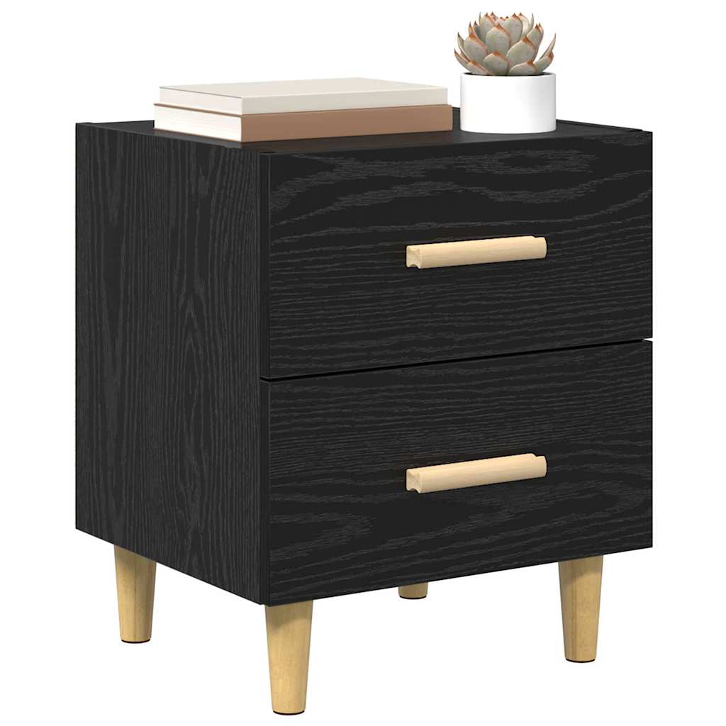 Ormarić za krevet s ladicama 2 pcs Crni hrast 40 x 35 x 47.5cm