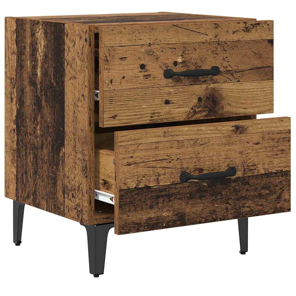 Ormarić za krevet s ladicama 2 pcs Staro drvo 40 x 35 x 47,5 cm