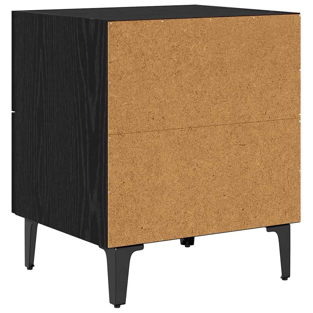 Ormarić za krevet s ladicama Crni hrast 40 x 35 x 47,5 cm