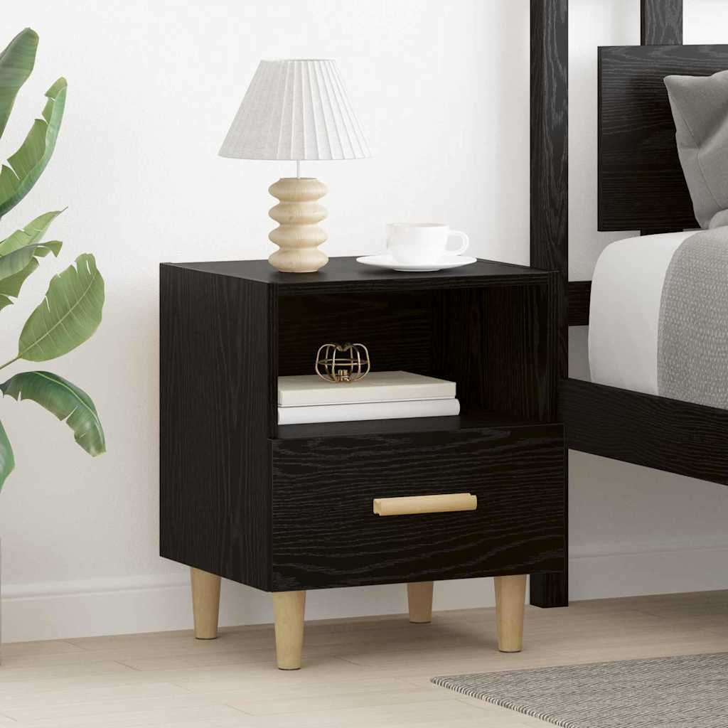 Noćni ormar 2 pcs Crni hrast 40 x 35 x 47 cm Konstruirano drvo