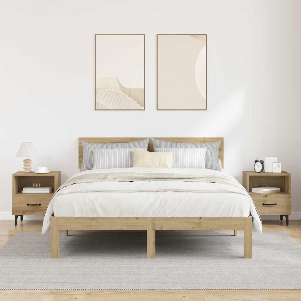 Noćni ormar s ladicama 2 pcs Umjetnički hrast 40 x 35 x 47,5 cm