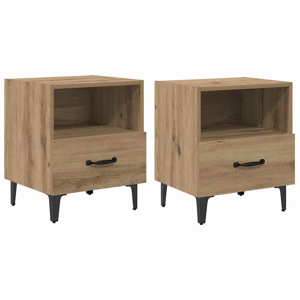 Noćni ormar s ladicama 2 pcs Umjetnički hrast 40 x 35 x 47,5 cm